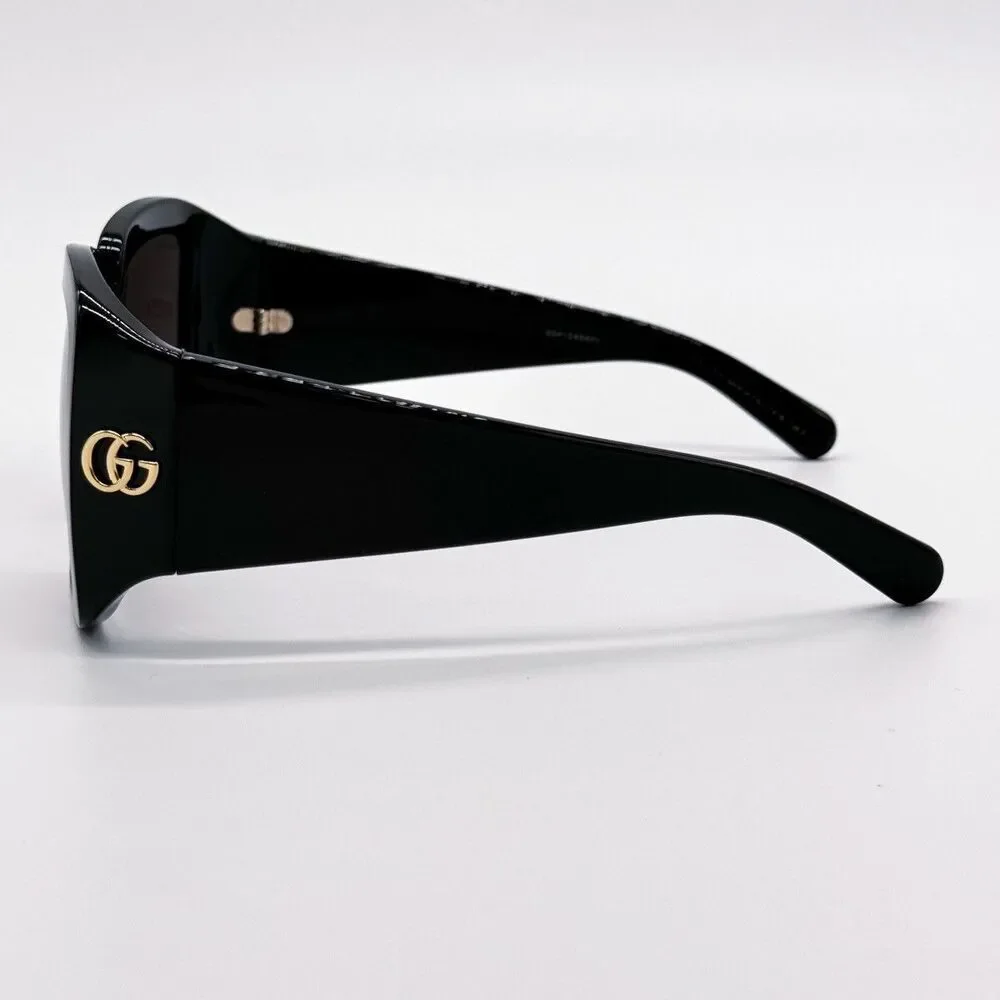 NWT Gucci GG1402S Black Oversized 55mm Sunglasses